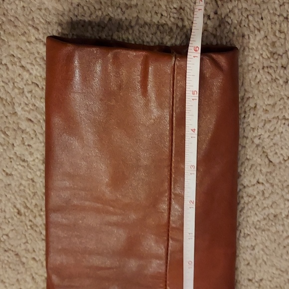 Ladies Brown Leather Long Coat - Picture 11 of 14